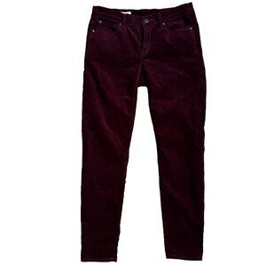 Gap Corduroy Pants Womens 28 Burgundy Legging Jeans‎ 1969 Skinny Slim Stretch